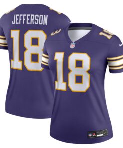 Women's Minnesota Vikings Justin Jefferson Purple Alternate Legend Player Performance Top JS6135 nicesnker