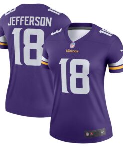 Women's Minnesota Vikings Justin Jefferson Purple Legend Player Performance Top JS7340 nicesnker