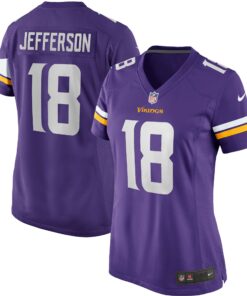 Women's Minnesota Vikings Justin Jefferson Purple Player Game Jersey JS2962 nicesnker