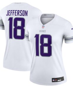 Women's Minnesota Vikings Justin Jefferson White Alternate Legend Player Performance Top JS4483 nicesnker