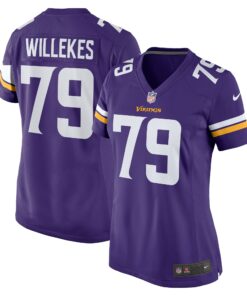 Women's Minnesota Vikings Kenny Willekes Purple Game Jersey JS8327 nicesnker