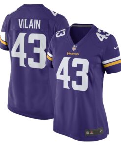 Women's Minnesota Vikings Luiji Vilain Purple Game Player Jersey JS2624 nicesnker