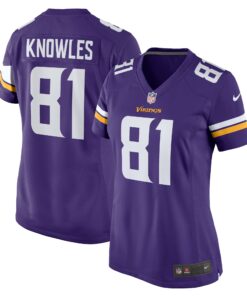 Women's Minnesota Vikings Malik Knowles Purple Team Game Jersey JS2865 nicesnker