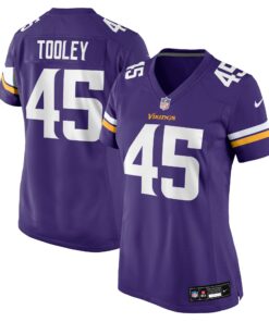 Women's Minnesota Vikings Max Tooley Purple Team Game Jersey JS3638 nicesnker