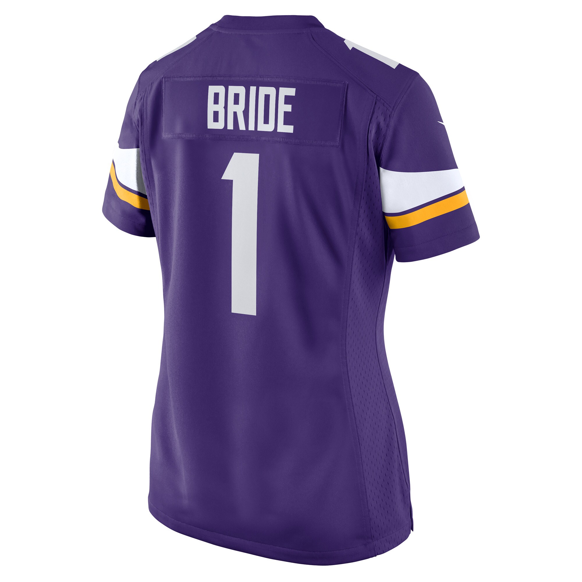 Women's Minnesota Vikings Number 1 Bride Purple Game Jersey JS6665 nicesnker - Image 3