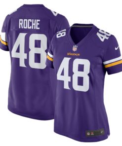 Women's Minnesota Vikings Quincy Roche Purple Team Game Jersey JS2892 nicesnker