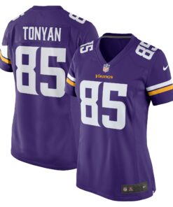 Women's Minnesota Vikings Robert Tonyan Purple Team Game Jersey JS4519 nicesnker