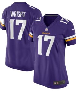Women's Minnesota Vikings Ryan Wright Purple Game Jersey JS1204 nicesnker