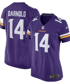 Women's Minnesota Vikings Sam Darnold Purple Team Game Jersey JS9057 nicesnker