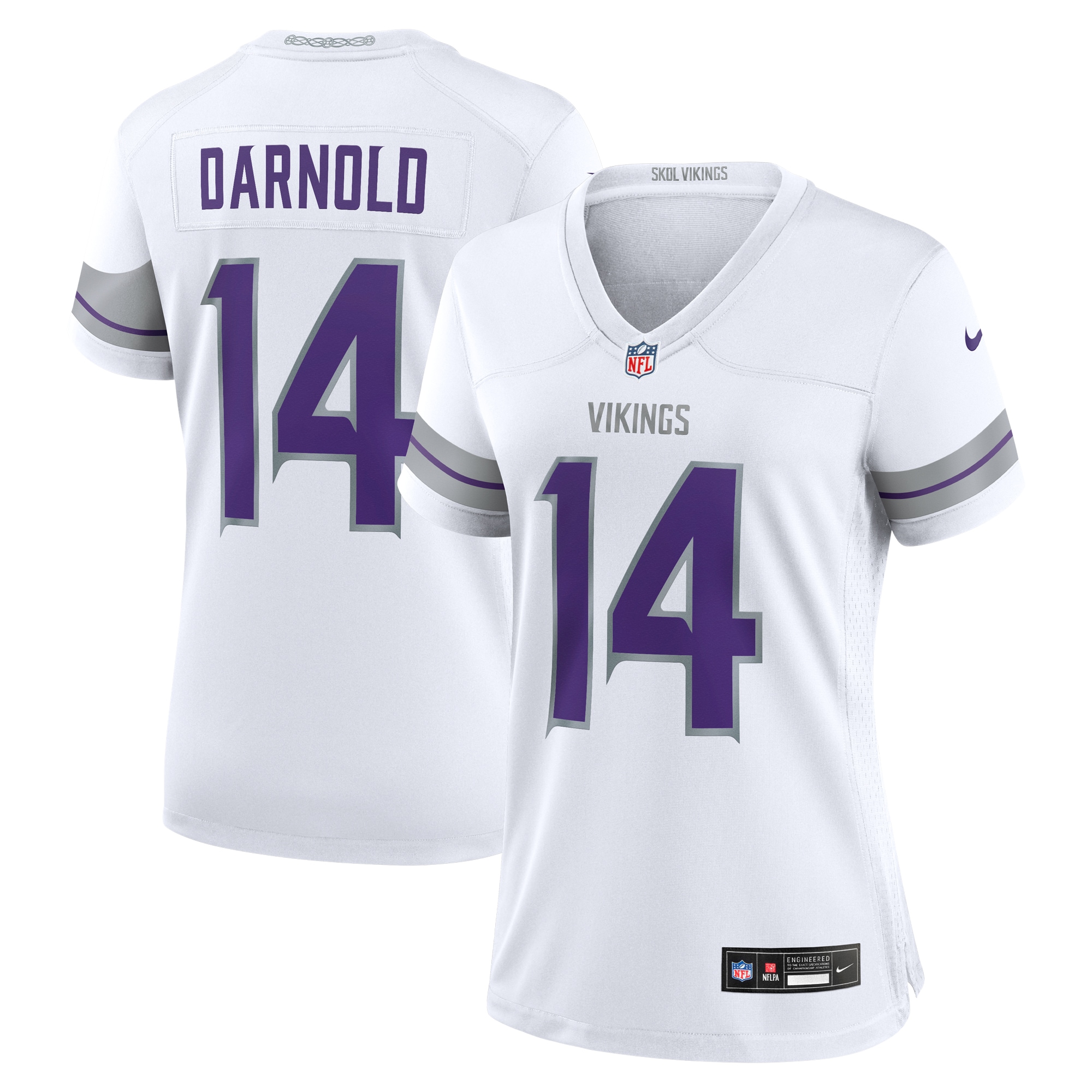 Women's Minnesota Vikings Sam Darnold White Alternate Game Player Jersey JS8672 nicesnker