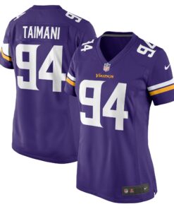 Women's Minnesota Vikings Taki Taimani Purple Game Jersey JS9937 nicesnker