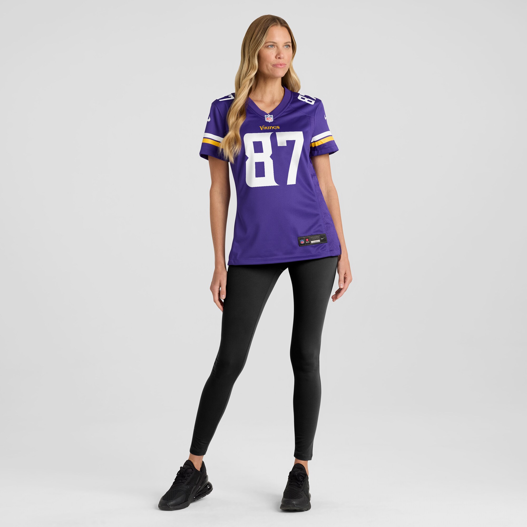 Women's Minnesota Vikings T.J. Hockenson Purple Game Player Jersey JS4347 nicesnker - Image 4