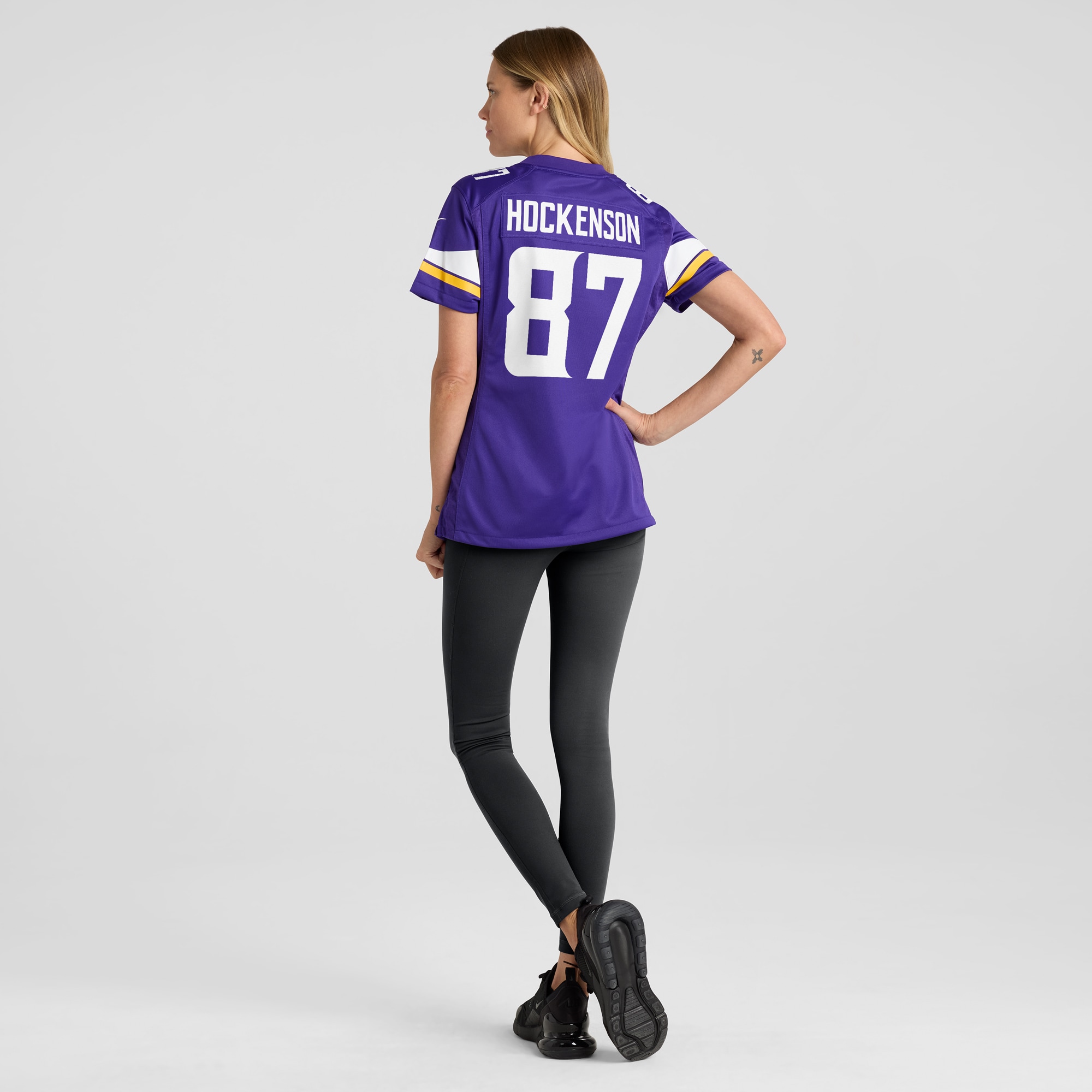 Women's Minnesota Vikings T.J. Hockenson Purple Game Player Jersey JS4347 nicesnker - Image 5