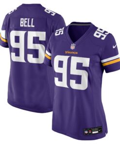 Women's Minnesota Vikings Travis Bell Purple Game Jersey JS7028 nicesnker