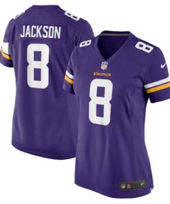 Women's Minnesota Vikings Trishton Jackson Purple Game Jersey JS5101 nicesnker