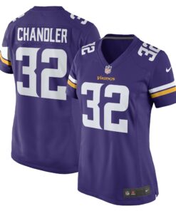 Women's Minnesota Vikings Ty Chandler Purple Game Player Jersey JS3479 nicesnker