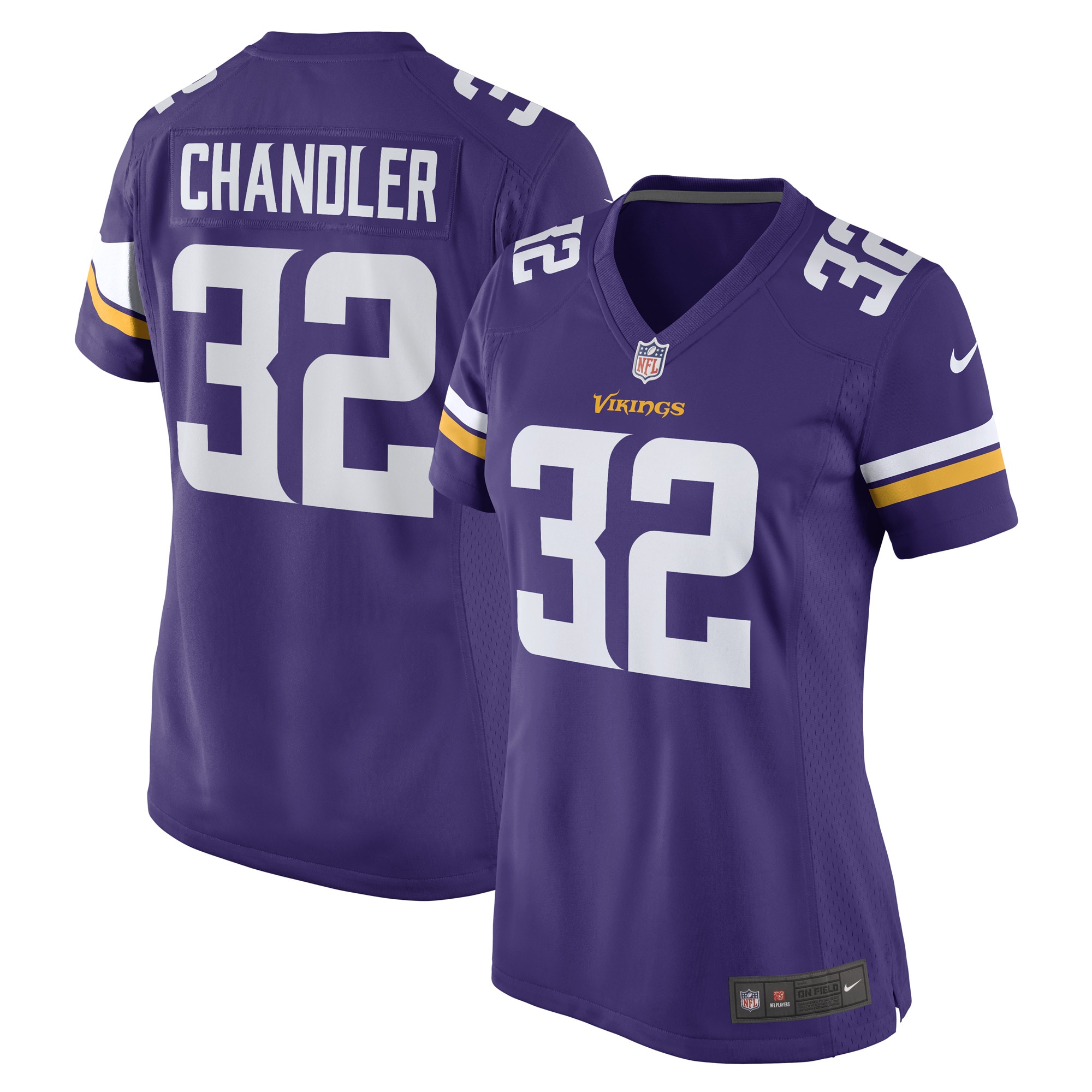 Women's Minnesota Vikings Ty Chandler Purple Game Player Jersey JS3479 nicesnker