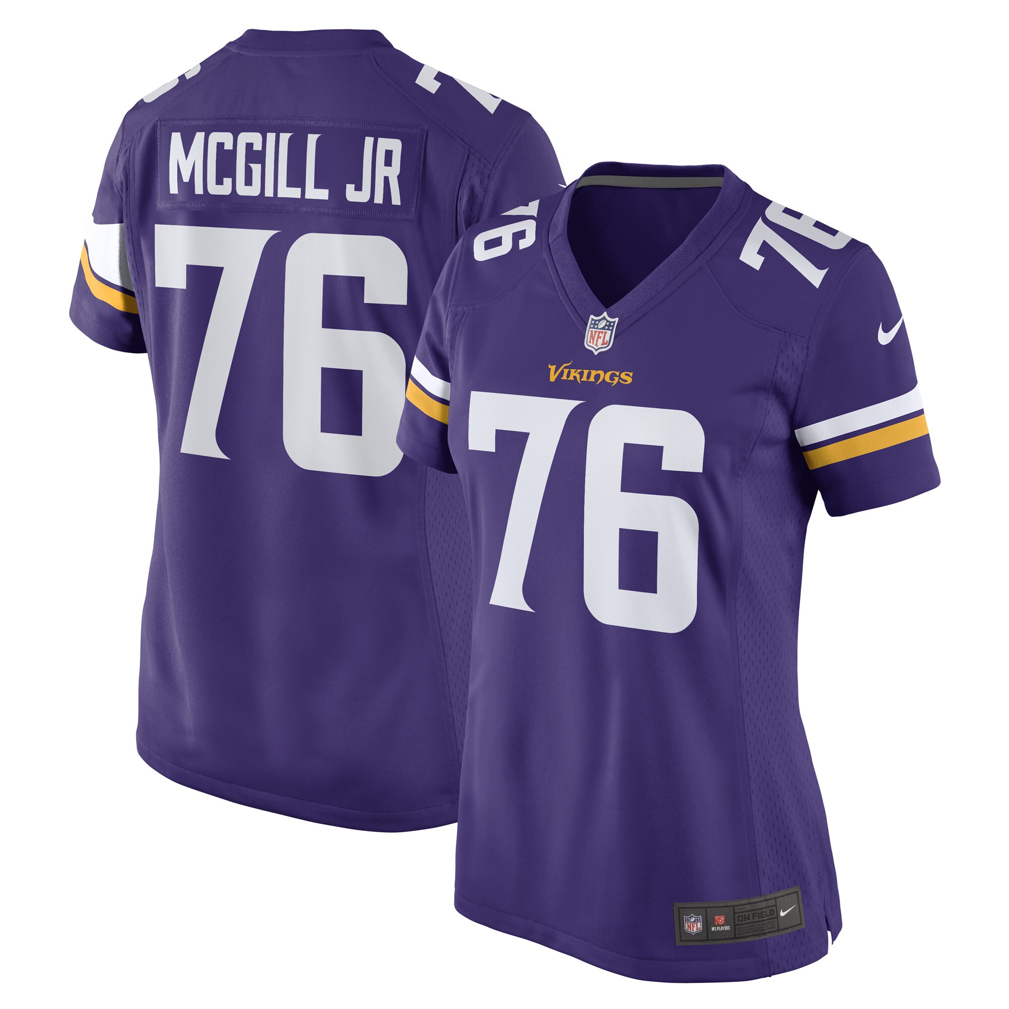 Women's Minnesota Vikings T.Y. McGill Jr. Purple Game Player Jersey JS7273 nicesnker
