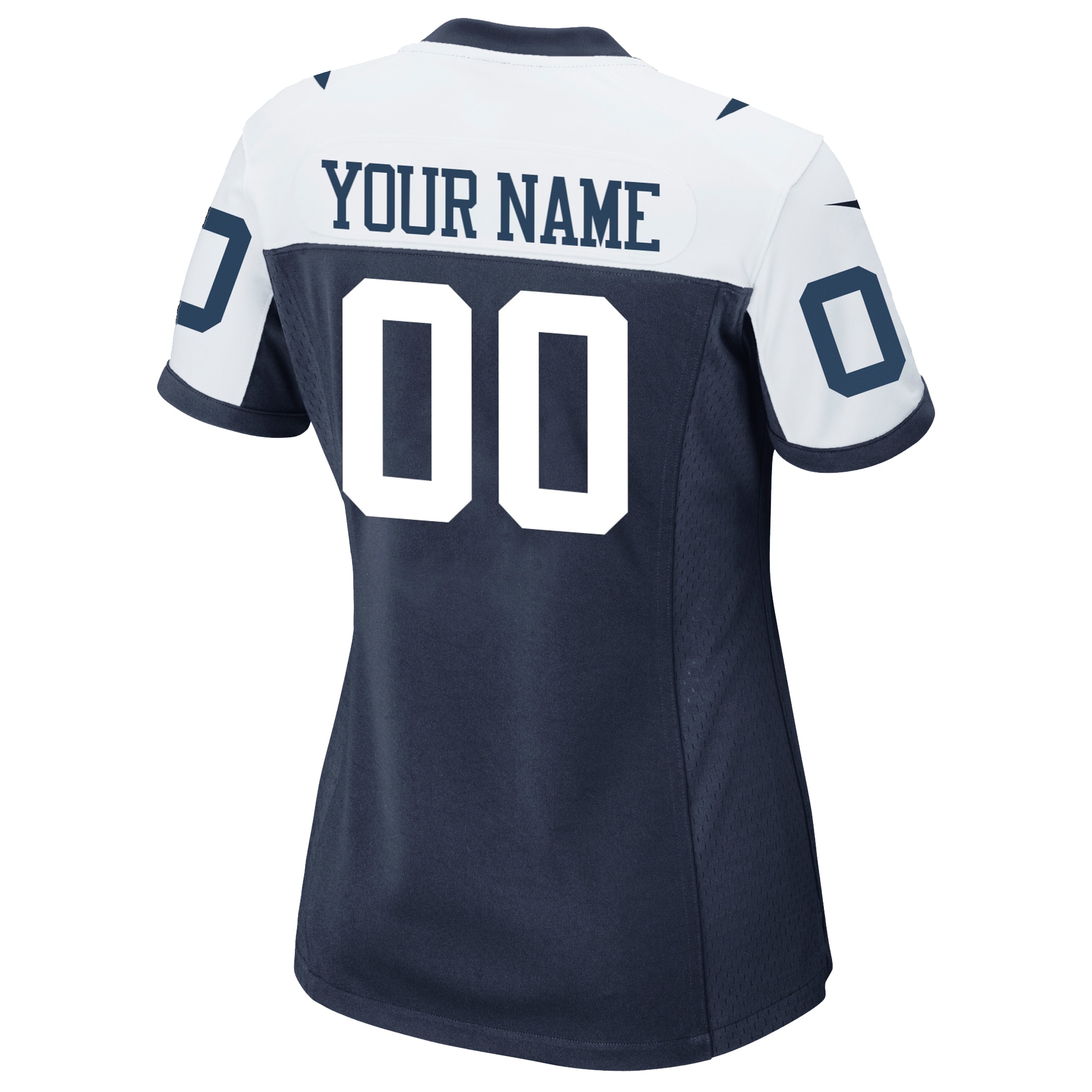Women's Navy Dallas Cowboys Alternate Custom Game Jersey JS6664 nicesnker - Image 3