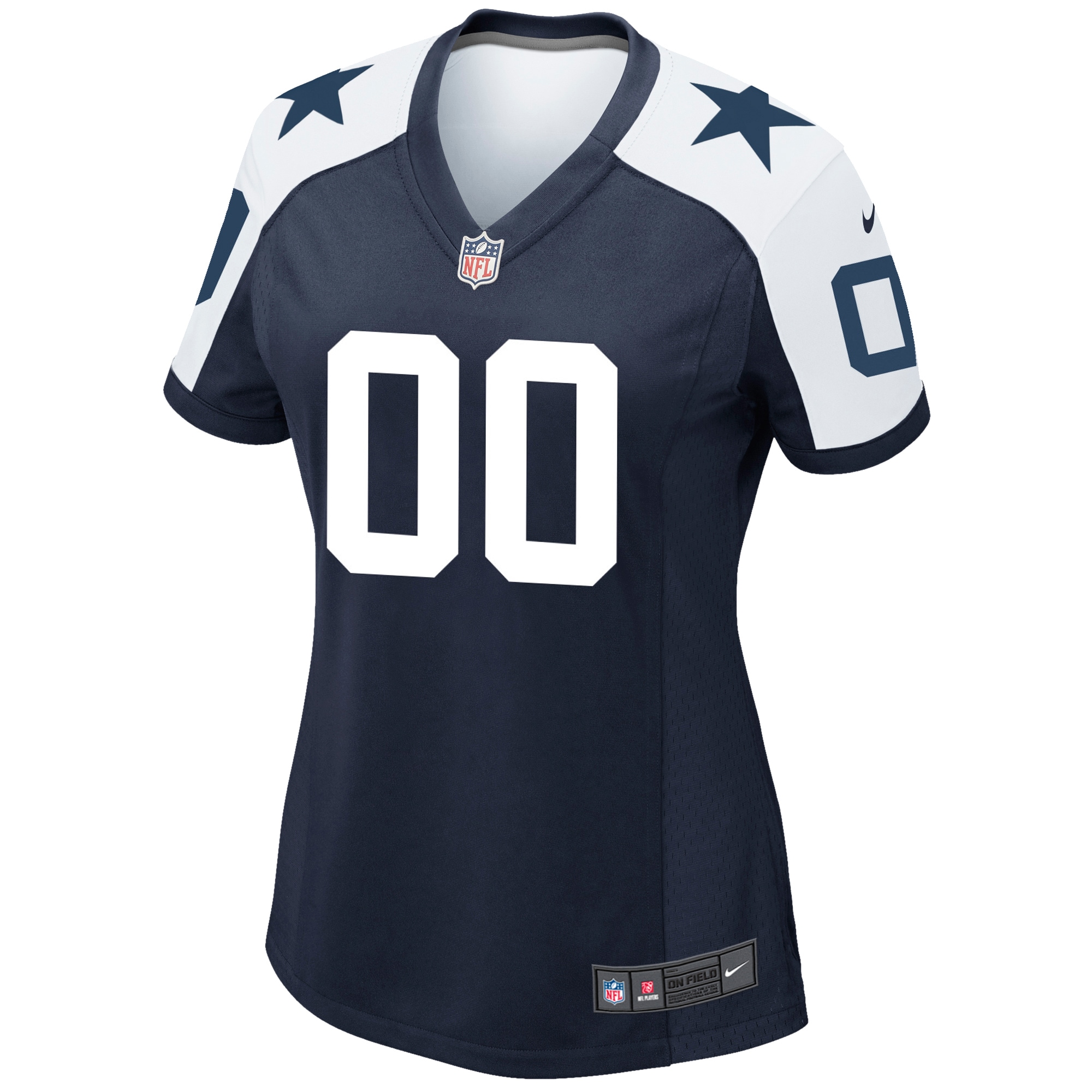 Women's Navy Dallas Cowboys Alternate Custom Game Jersey JS6664 nicesnker - Image 2