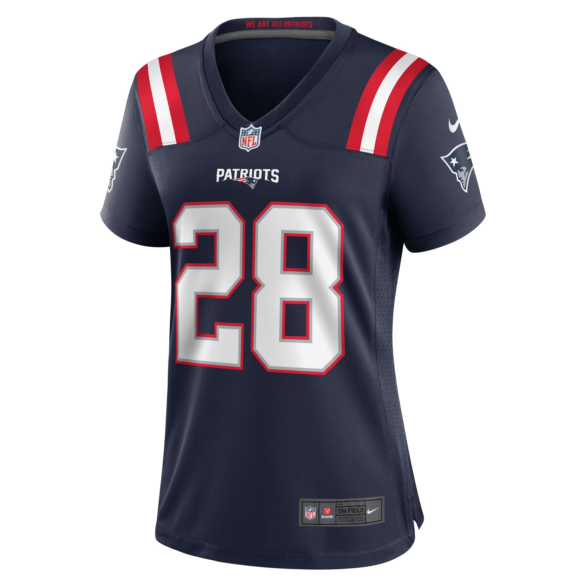 Women's New England Patriots Ameer Speed Navy Team Game Jersey JS4145 nicesnker - Image 2