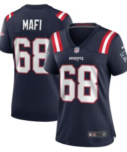 Women's New England Patriots Atonio Mafi Navy Team Game Jersey JS6693 nicesnker