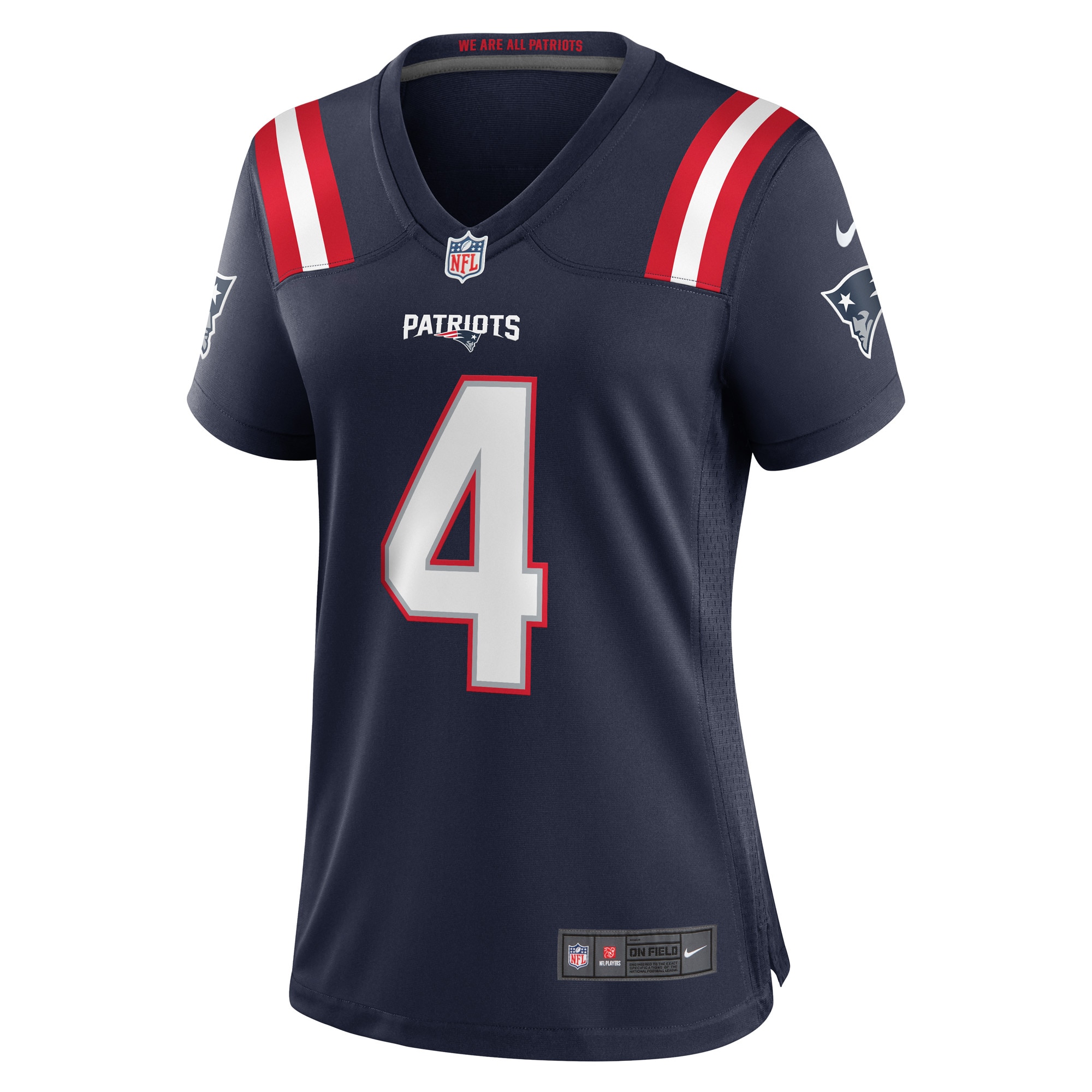 Women's New England Patriots Bailey Zappe Navy Game Player Jersey JS5797 nicesnker - Image 2