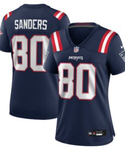 Women's New England Patriots Braylon Sanders Navy Game Jersey JS8022 nicesnker