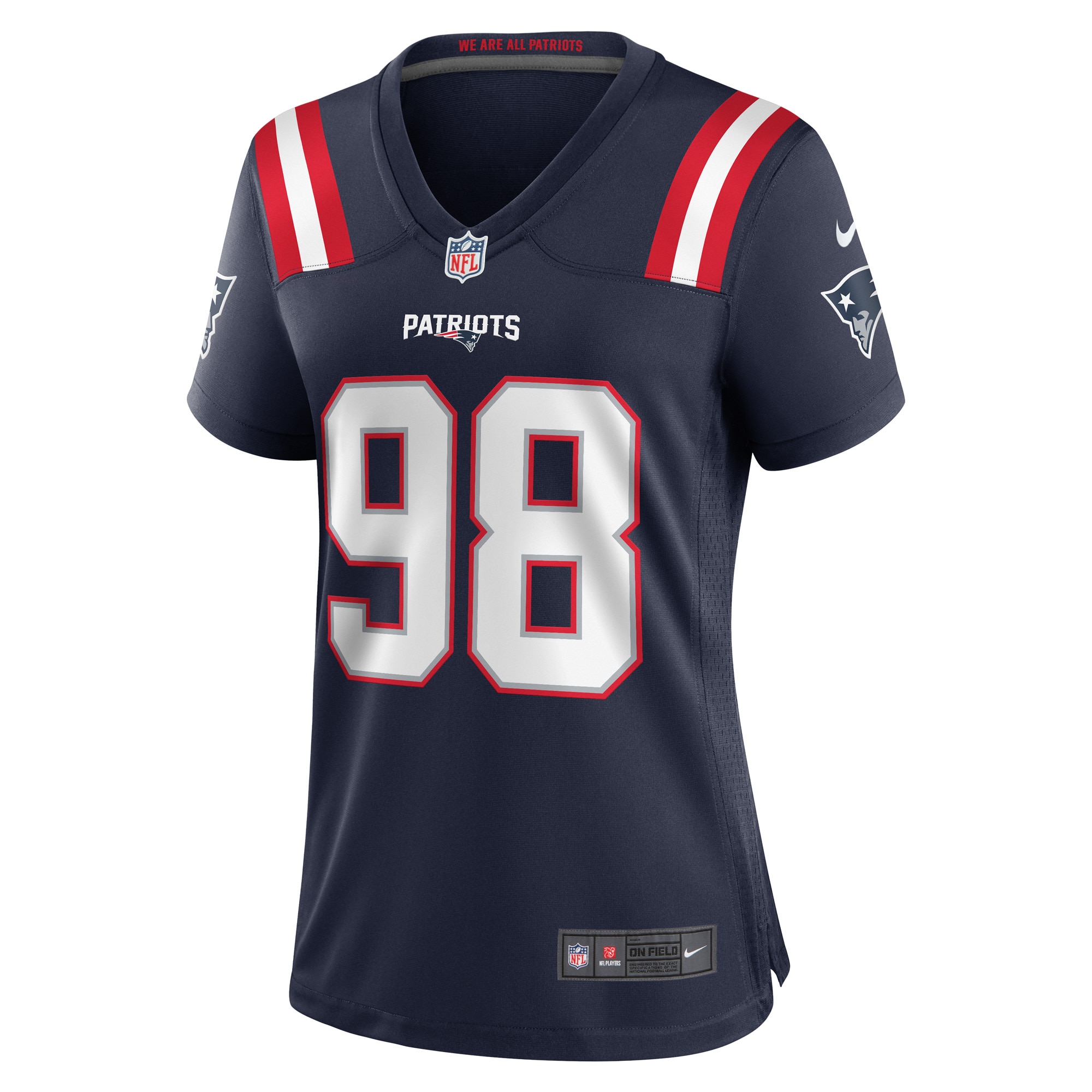 Women's New England Patriots Carl Davis Jr. Navy Game Player Jersey JS2569 nicesnker - Image 2