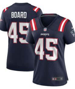 Women's New England Patriots Chris Board Navy Game Player Jersey JS4088 nicesnker