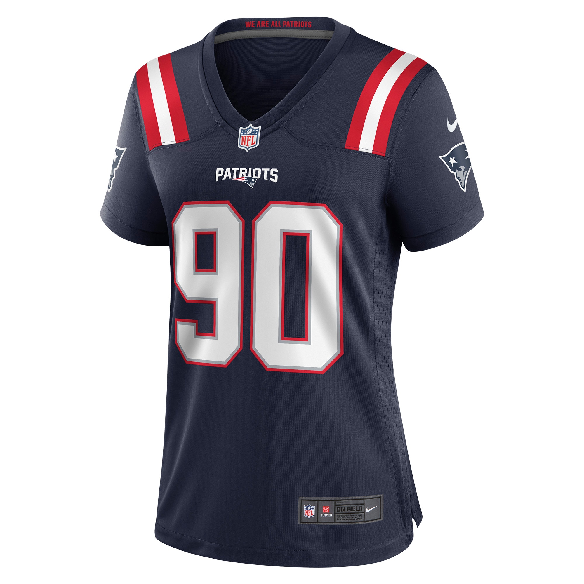 Women's New England Patriots Christian Barmore Navy Player Game Jersey JS7546 nicesnker - Image 2