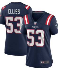 Women's New England Patriots Christian Elliss Navy Game Jersey JS6158 nicesnker