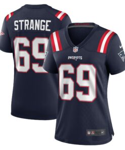 Women's New England Patriots Cole Strange Navy Game Player Jersey JS7794 nicesnker