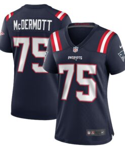 Women's New England Patriots Conor McDermott Navy Home Game Player Jersey JS8812 nicesnker