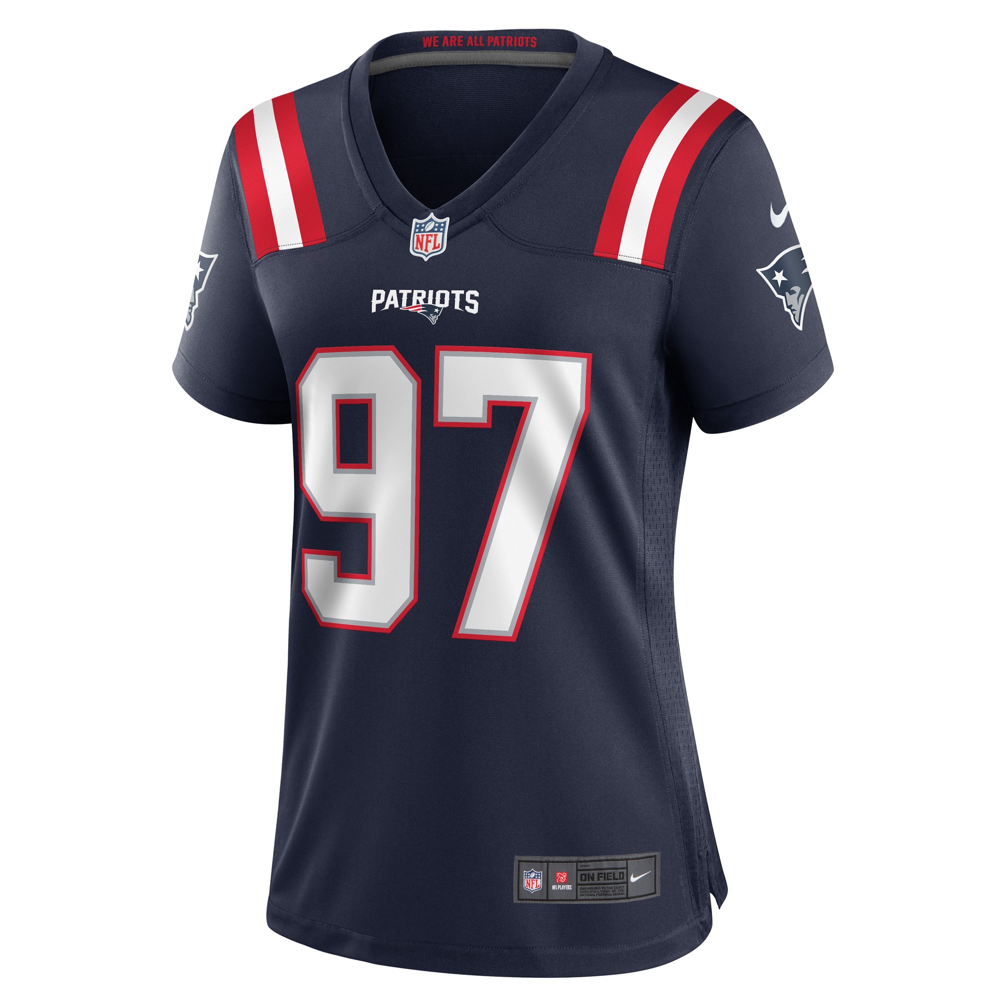 Women's New England Patriots DaMarcus Mitchell Navy Game Player Jersey JS4281 nicesnker - Image 2