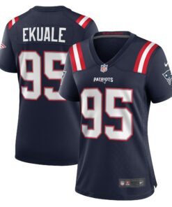 Women's New England Patriots Daniel Ekuale Navy Game Player Jersey JS6197 nicesnker