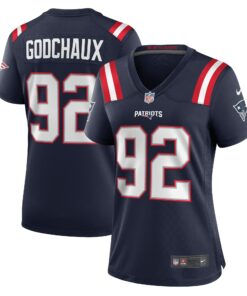 Women's New England Patriots Davon Godchaux Navy Game Jersey JS4235 nicesnker
