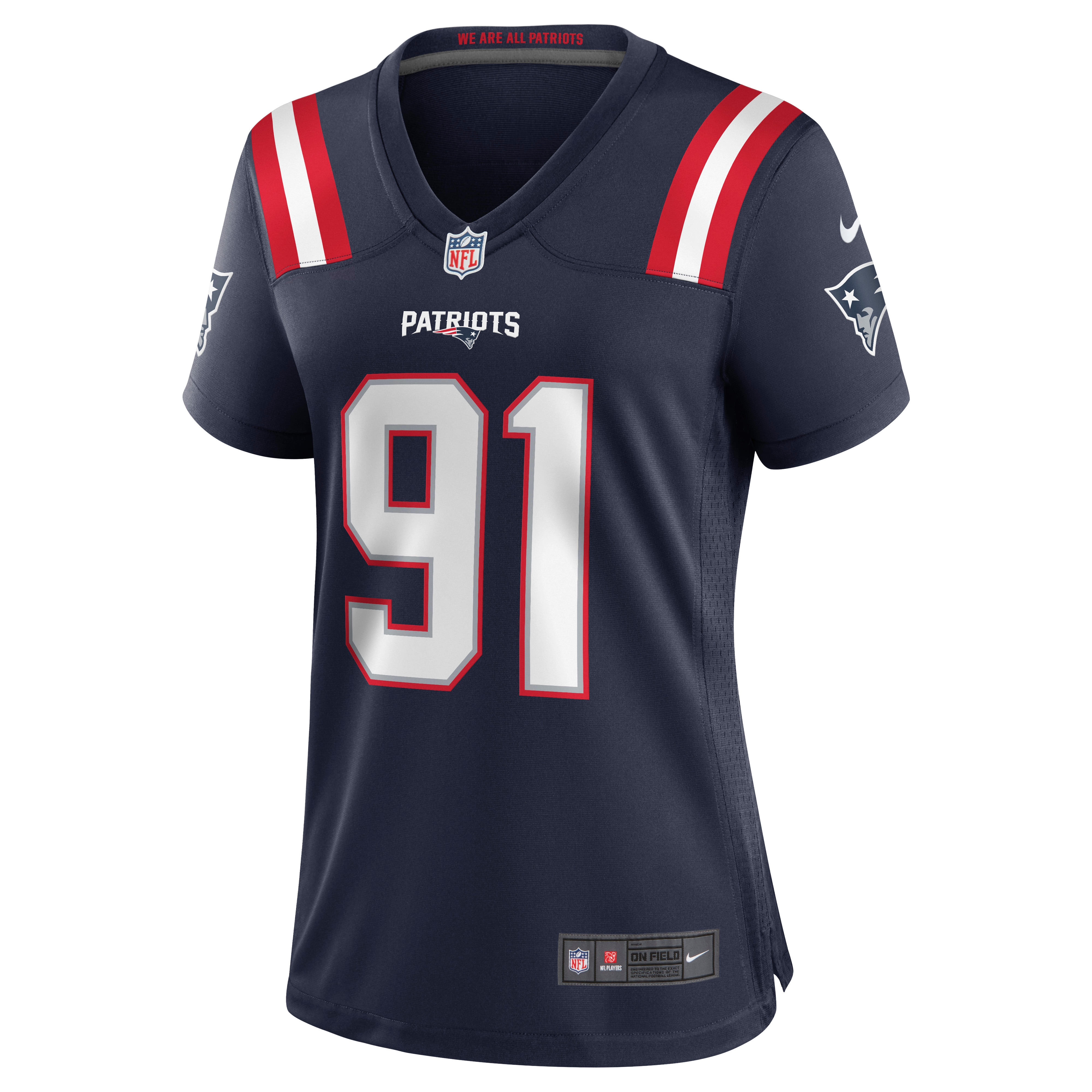 Women's New England Patriots Deatrich Wise Jr. Navy Game Jersey JS6023 nicesnker - Image 2