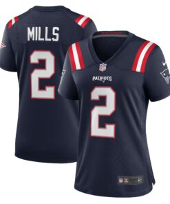 Women's New England Patriots Jalen Mills Navy Game Player Jersey JS6436 nicesnker