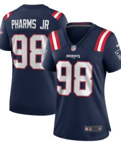 Women's New England Patriots Jeremiah Pharms Jr. Navy Game Jersey JS6994 nicesnker
