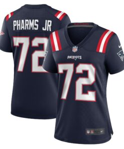 Women's New England Patriots Jeremiah Pharms Jr. Navy Game Player Jersey JS2384 nicesnker