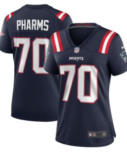 Women's New England Patriots Jeremiah Pharms Jr. Navy Team Game Jersey JS9272 nicesnker