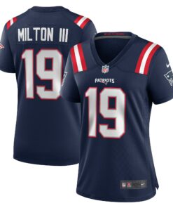 Women's New England Patriots Joe Milton III Navy Game Jersey JS8811 nicesnker