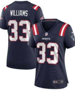 Women's New England Patriots Joejuan Williams Navy Game Jersey JS7813 nicesnker