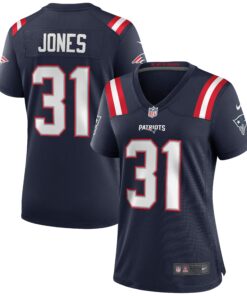 Women's New England Patriots Jonathan Jones Navy Game Jersey JS2821 nicesnker