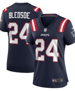 Women's New England Patriots Joshuah Bledsoe Navy Game Player Jersey JS1768 nicesnker
