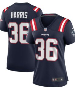 Women's New England Patriots Kevin Harris Navy Game Player Jersey JS1487 nicesnker