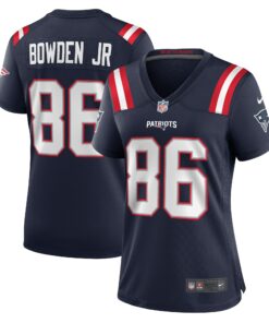 Women's New England Patriots Lynn Bowden Jr. Navy Home Game Player Jersey JS8523 nicesnker