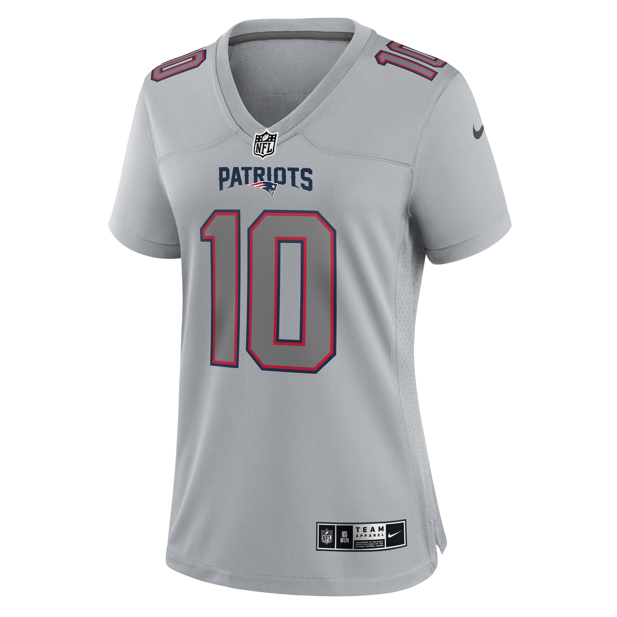 Women's New England Patriots Mac Jones Gray Atmosphere Fashion Game Jersey JS9644 nicesnker - Image 2