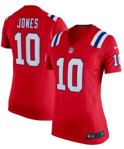 Women's New England Patriots Mac Jones Red Game Alternate Jersey JS1361 nicesnker